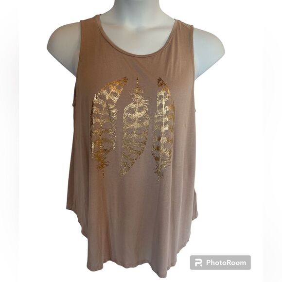 Sleeveless feather tee size XL - Picture 1 of 10